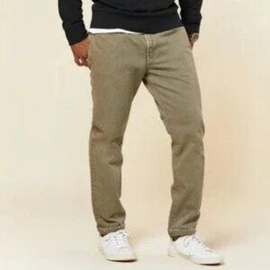 Outerknown Slim Straight Jeans in Olive
